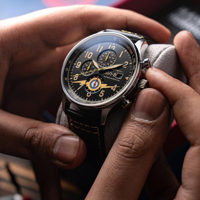 HAWKER HURRICANE CLASSIC CHRONOGRAPH AV-4011-0I (Seiko VD57 Mekanizmalı) Erkek Kol Saati - Thumbnail