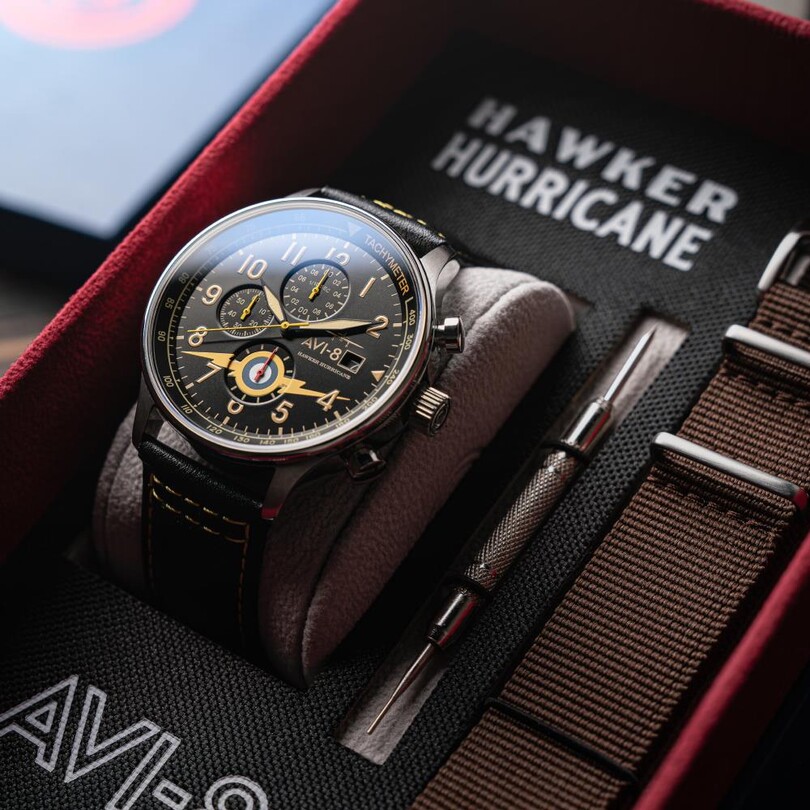 HAWKER HURRICANE CLASSIC CHRONOGRAPH AV-4011-0I (Seiko VD57 Mekanizmalı) Erkek Kol Saati - Thumbnail