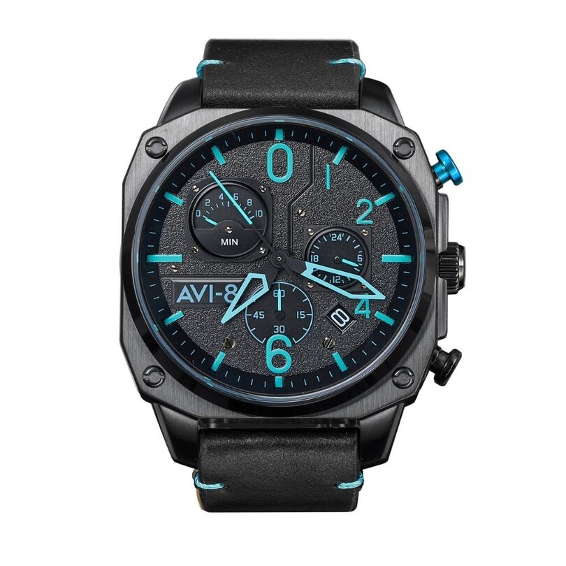 AVI-8 - HAWKER HUNTER RETROGRADE AV-4052-05 (Seiko VR3GA Mekanizmalı) Erkek Kol Saati