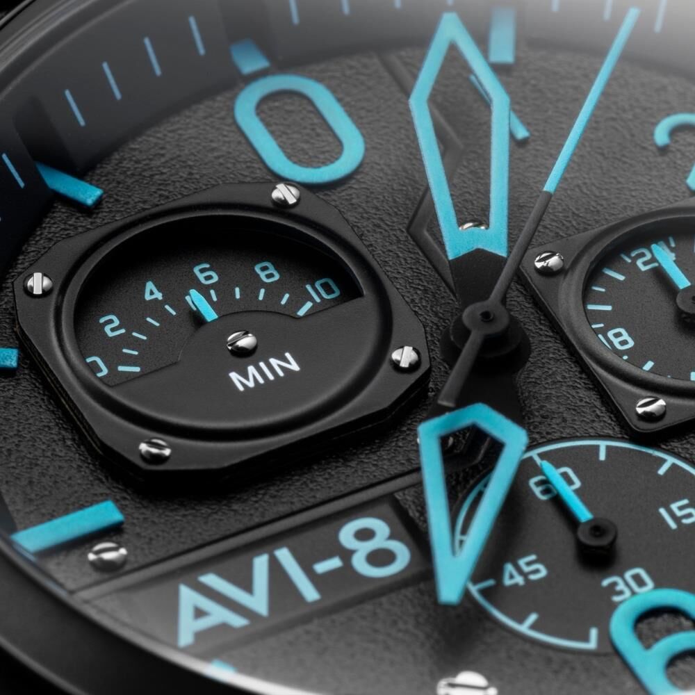 HAWKER HUNTER RETROGRADE AV-4052-05 (Seiko VR3GA Mekanizmalı) Erkek Kol Saati