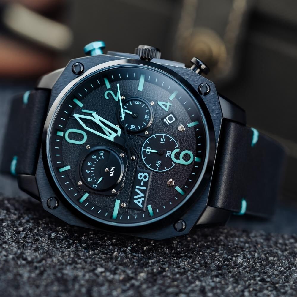 HAWKER HUNTER RETROGRADE AV-4052-05 (Seiko VR3GA Mekanizmalı) Erkek Kol Saati