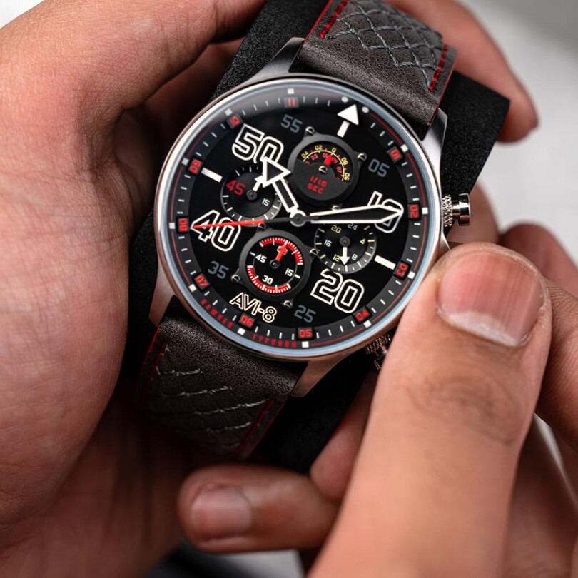 HAWKER TYPHOON CONINGHAM CHRONOGRAPH AV-4093-0A (Seiko VD56 Mekanizmalı) Erkek Kol Saati - Thumbnail