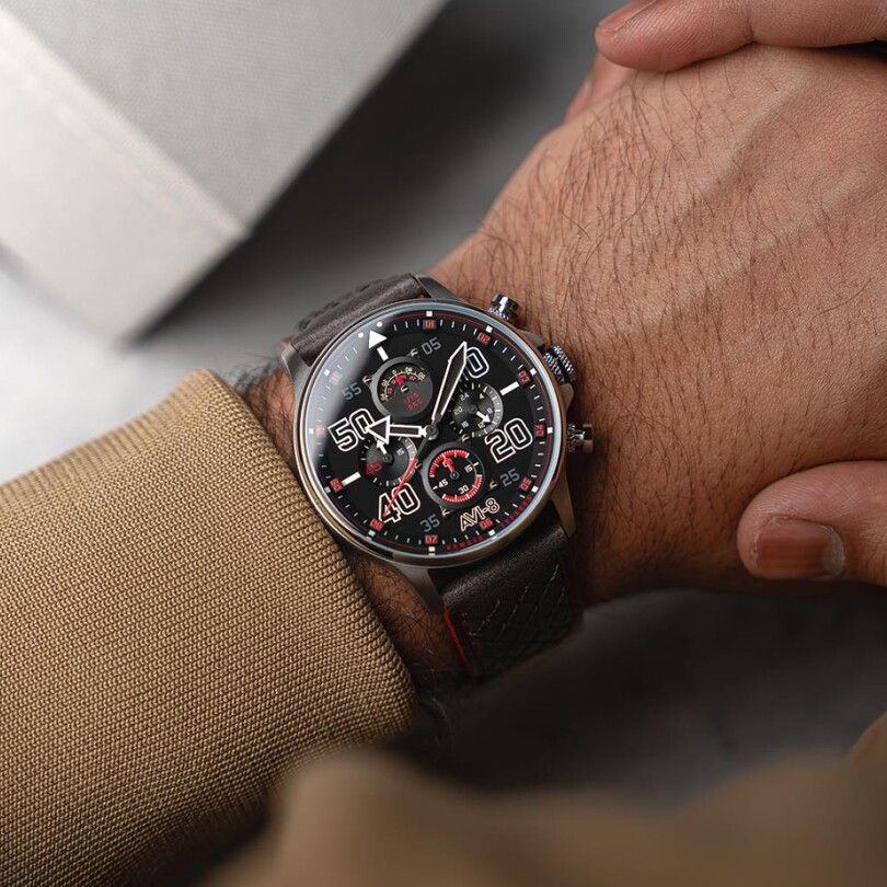 HAWKER TYPHOON CONINGHAM CHRONOGRAPH AV-4093-0A (Seiko VD56 Mekanizmalı) Erkek Kol Saati - Thumbnail