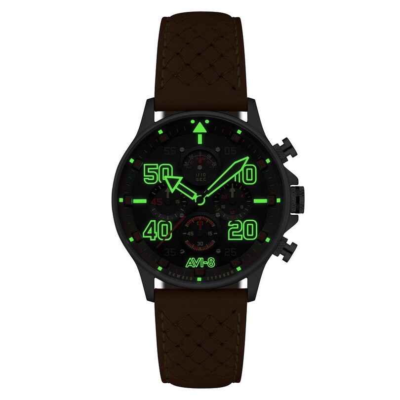 HAWKER TYPHOON CONINGHAM CHRONOGRAPH AV-4093-0B (Seiko VD56 Mekanizmalı) Erkek Kol Saati - Thumbnail