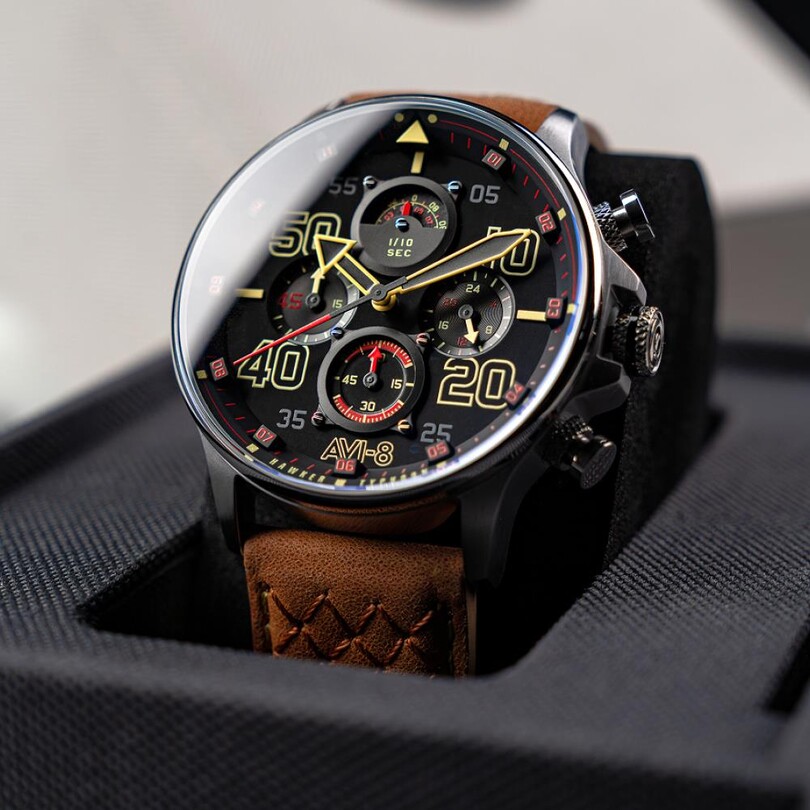 HAWKER TYPHOON CONINGHAM CHRONOGRAPH AV-4093-0B (Seiko VD56 Mekanizmalı) Erkek Kol Saati - Thumbnail