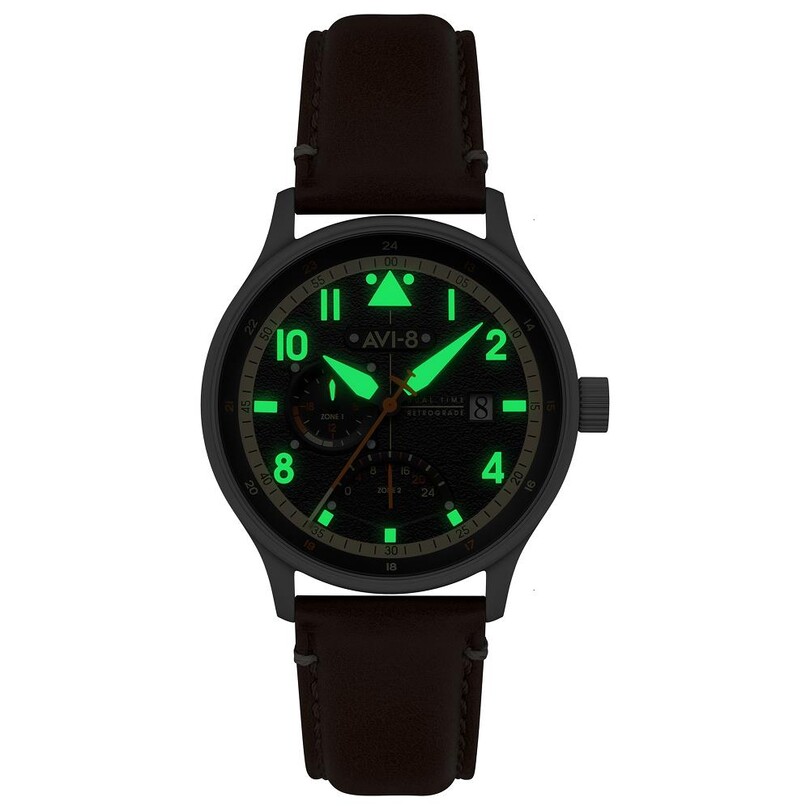 HAWKER HURRICANE MCKELLAR DUAL TIME AV-4101-0B (Citizen Miyota GP03 Mekanizmalı) Erkek Kol Saati - Thumbnail