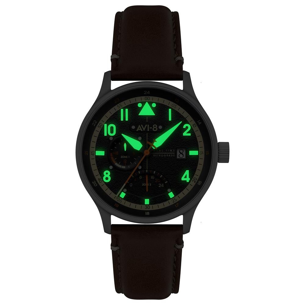 HAWKER HURRICANE MCKELLAR DUAL TIME AV-4101-0B (Citizen Miyota GP03 Mekanizmalı) Erkek Kol Saati