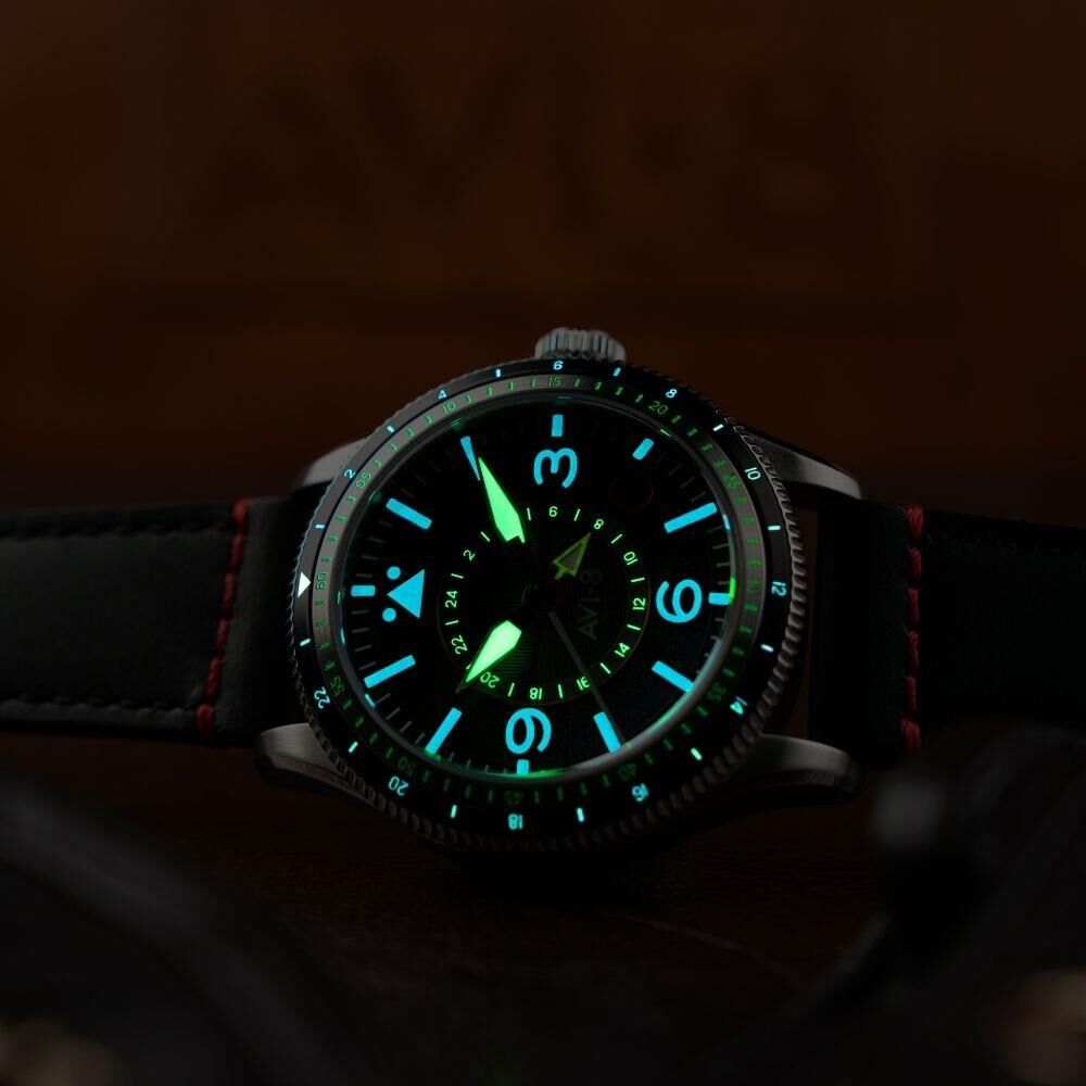 FLYBOY AIRMASTER GMT AV-4128-01 (Seiko NH34 Mekanizmalı) Otomatik Erkek Kol Saati