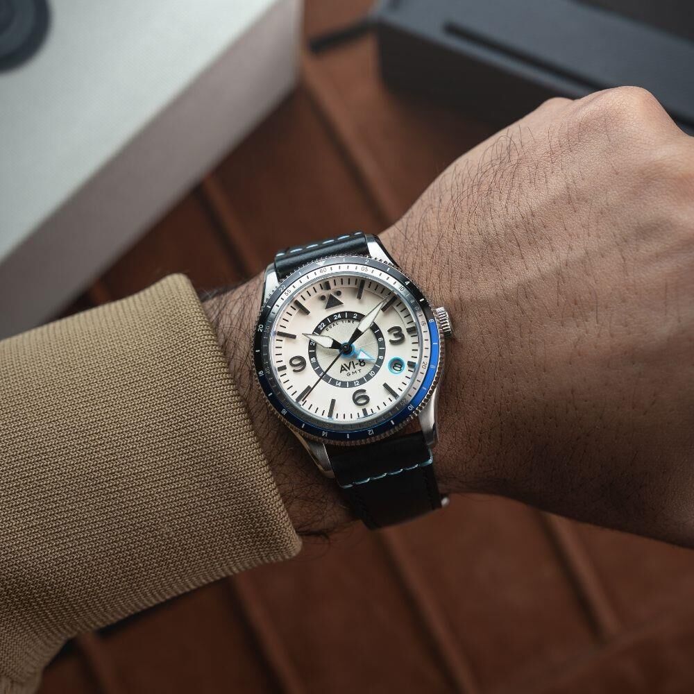 FLYBOY AIRMASTER GMT AV-4128-02 (Seiko NH34 Mekanizmalı) Otomatik Erkek Kol Saati