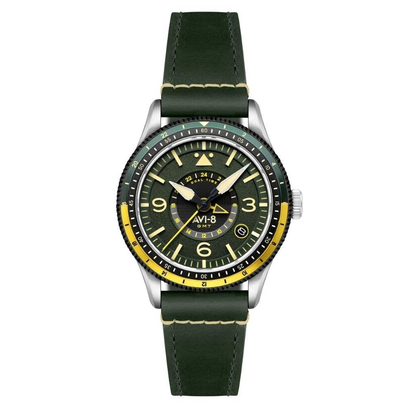 AVI-8 - FLYBOY AIRMASTER GMT AV-4128-03 (Seiko NH34 Mekanizmalı) Otomatik Erkek Kol Saati