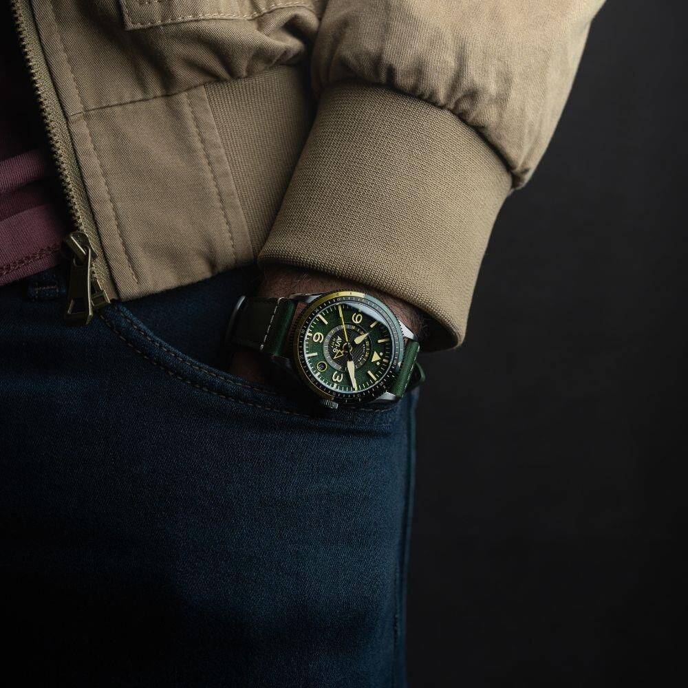 FLYBOY AIRMASTER GMT AV-4128-03 (Seiko NH34 Mekanizmalı) Otomatik Erkek Kol Saati