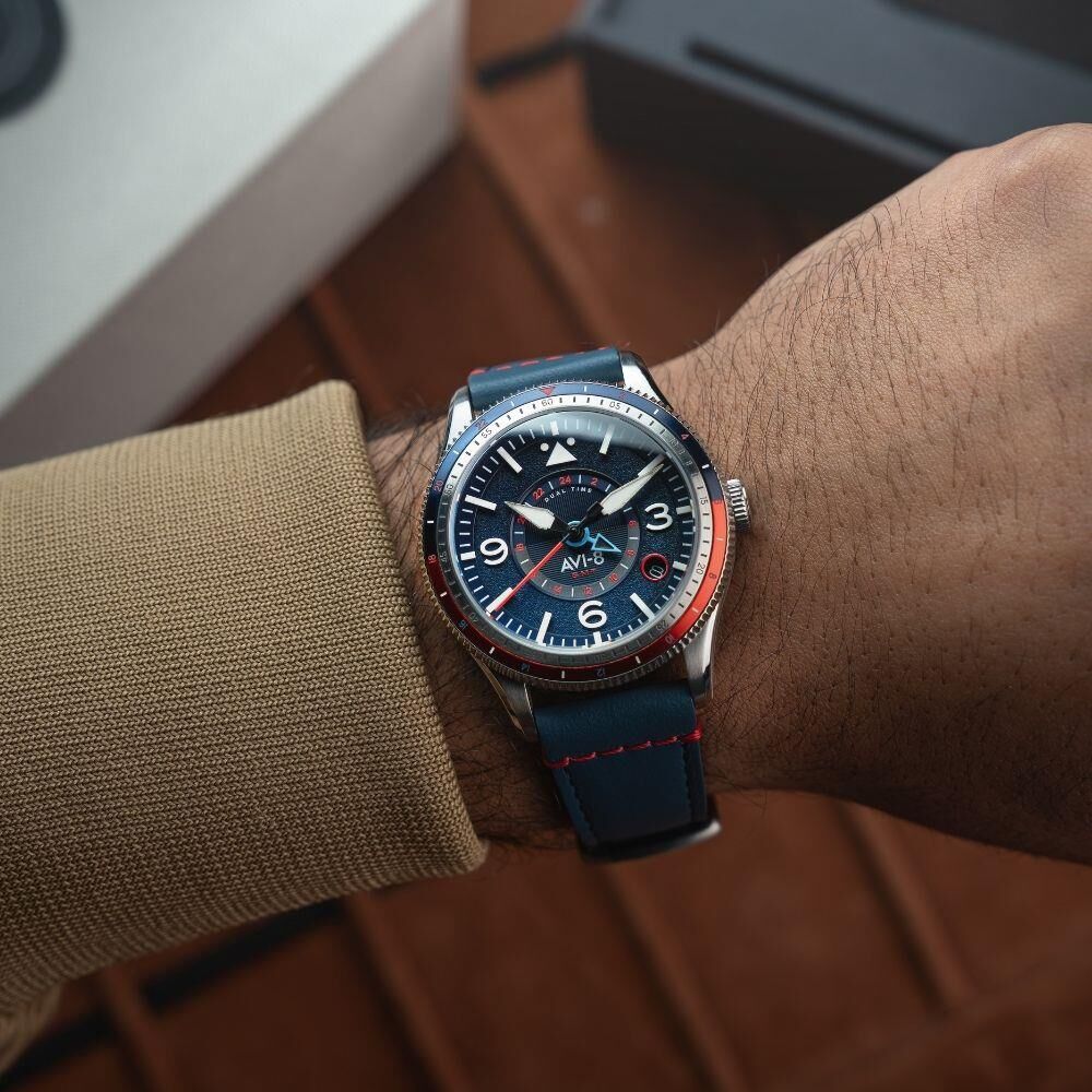 FLYBOY AIRMASTER GMT AV-4128-04 (Seiko NH34 Mekanizmalı) Otomatik Erkek Kol Saati