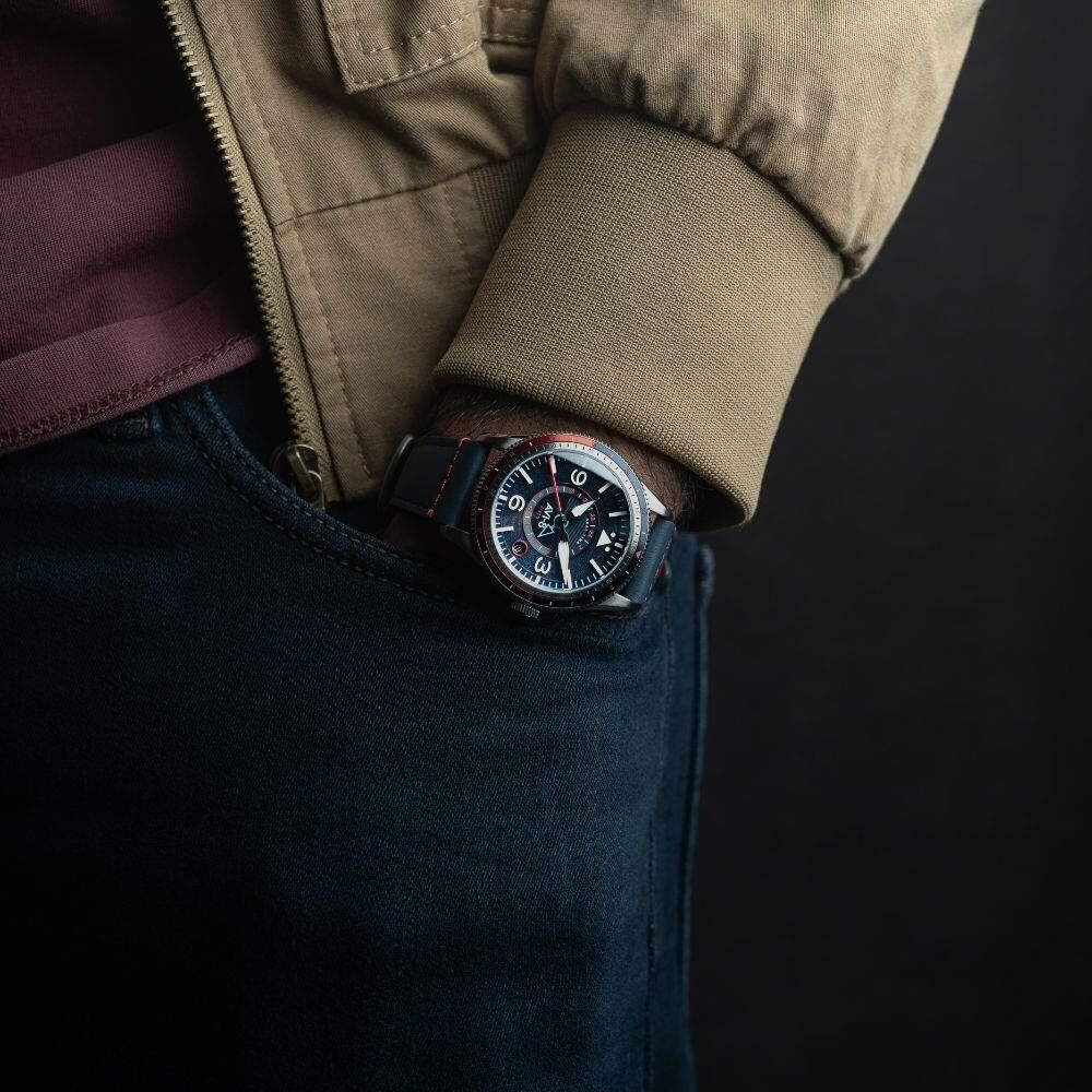 FLYBOY AIRMASTER GMT AV-4128-04 (Seiko NH34 Mekanizmalı) Otomatik Erkek Kol Saati
