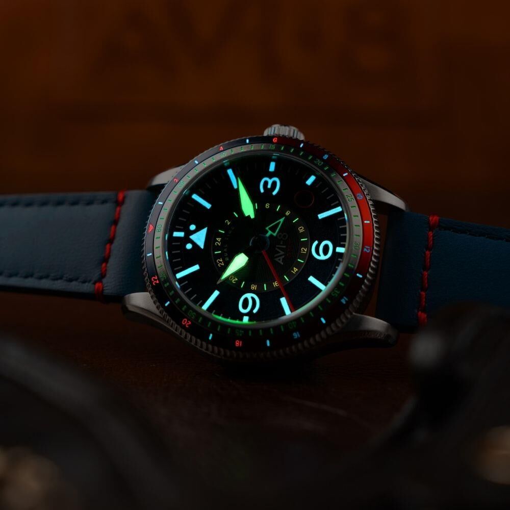 FLYBOY AIRMASTER GMT AV-4128-04 (Seiko NH34 Mekanizmalı) Otomatik Erkek Kol Saati