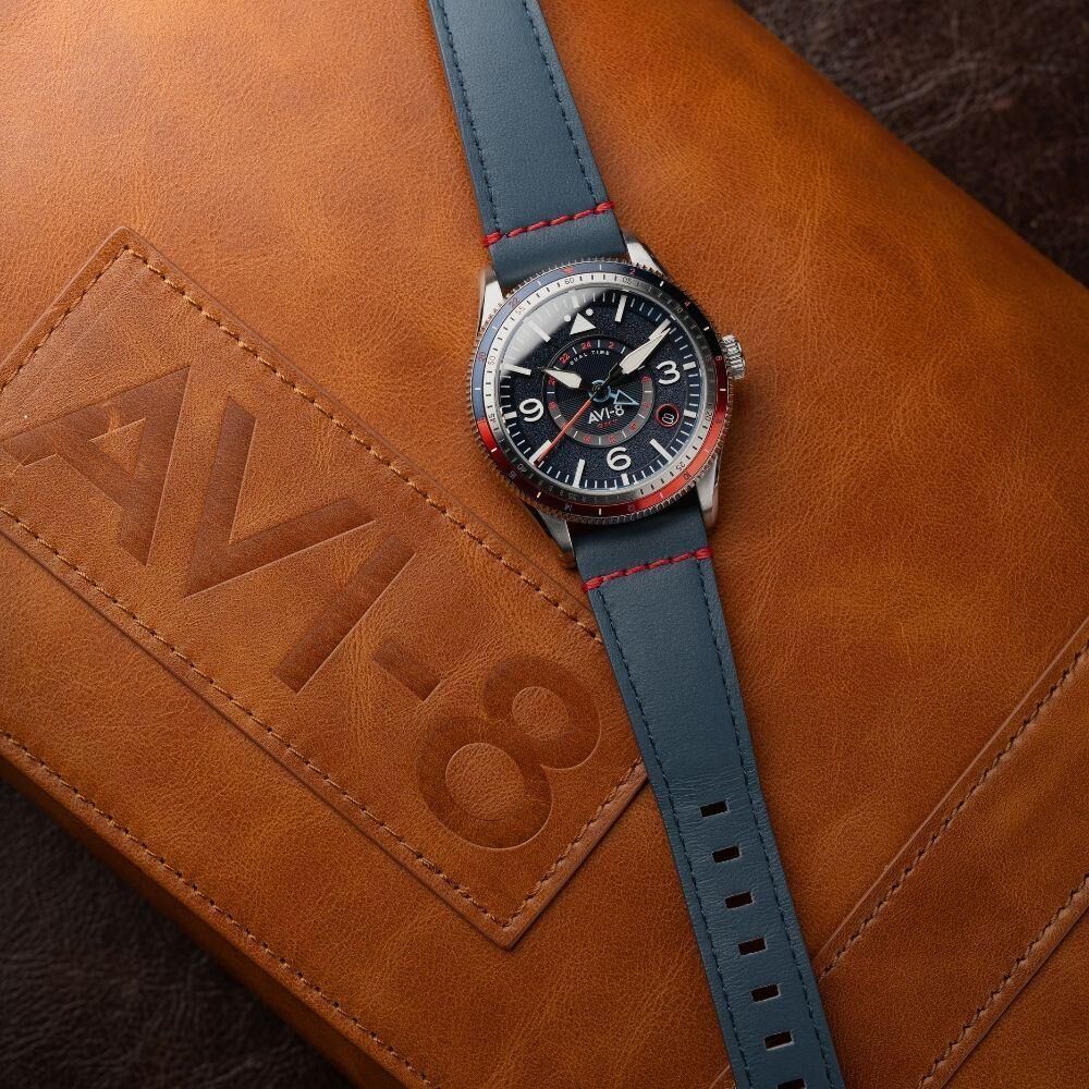 FLYBOY AIRMASTER GMT AV-4128-04 (Seiko NH34 Mekanizmalı) Otomatik Erkek Kol Saati