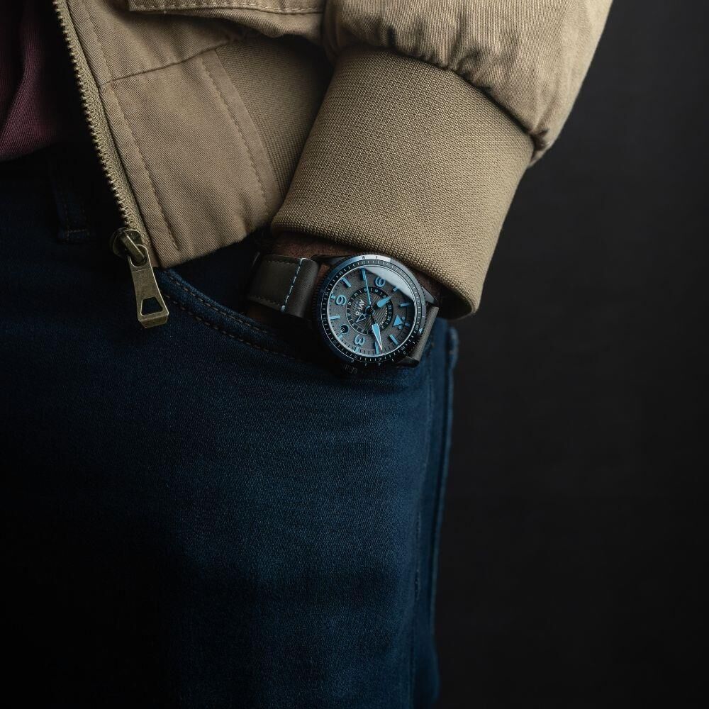 FLYBOY AIRMASTER GMT AV-4128-05 (Seiko NH34 Mekanizmalı) Otomatik Erkek Kol Saati