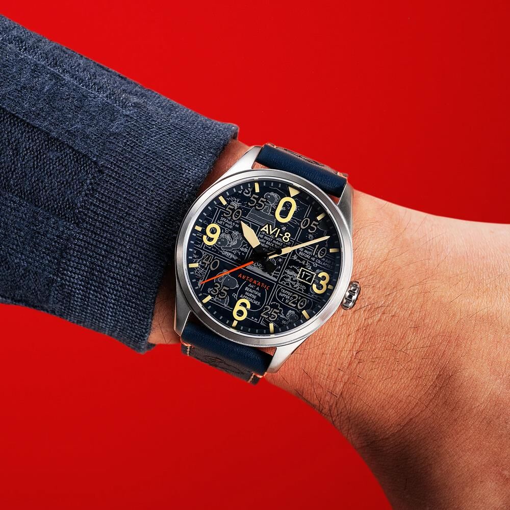 SPITFIRE SMITH PEANUTS SNOOPY FLYING ACE LIMITED EDITION AV-4134-01 Otomatik (Seiko NH35 Mekanizmalı) Erkek Kol Saati
