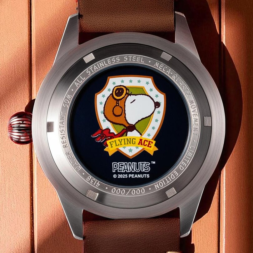 FLYBOY AIRMASTER 40 PEANUTS SNOOPY FLYING ACE LIMITED EDITION AV-4138-01 (Seiko VH31 Mekanizmalı) Erkek Kol Saati - Thumbnail