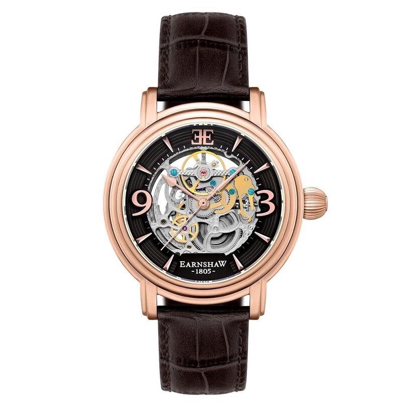 EARNSHAW - LONGCASE GRANDE SKELETON AUTOMATIC ES-8011-07 Erkek Kol Saati