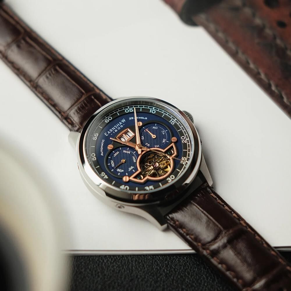 BARON GRAND DATE CALENDAR OPEN HEART AUTOMATIC ES-8187-02 Erkek Kol Saati