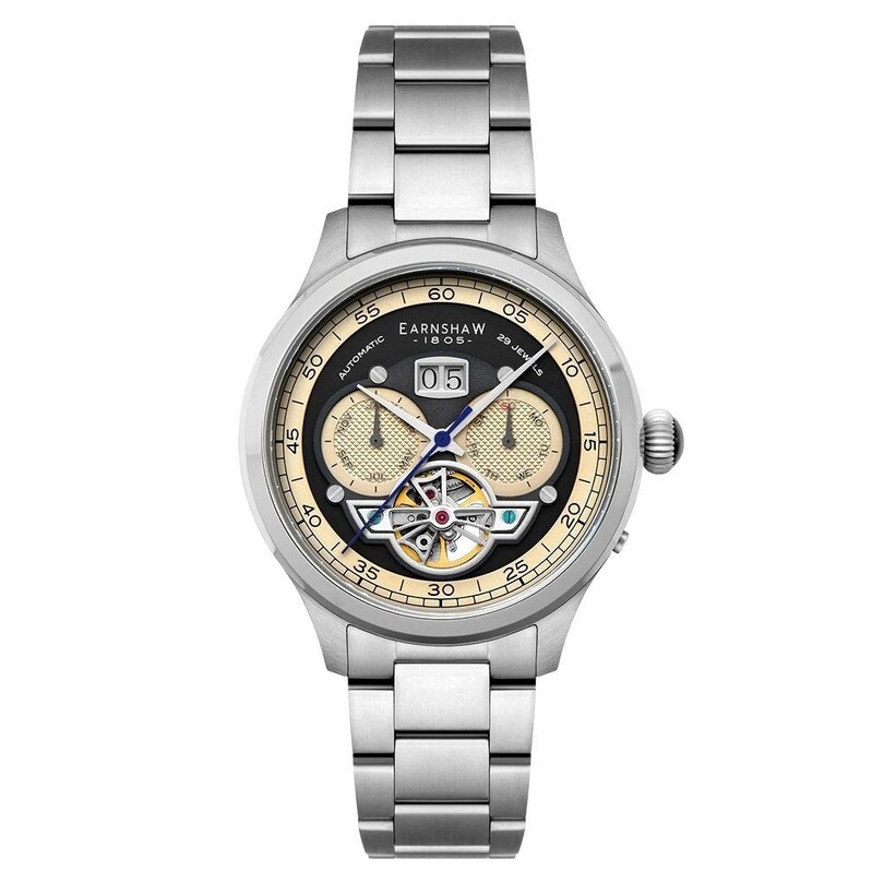 EARNSHAW - BARON GRAND DATE CALENDAR OPEN HEART AUTOMATIC ES-8187-22 Erkek Kol Saati