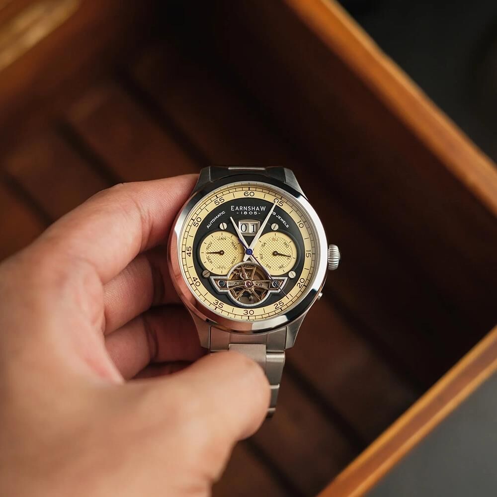 BARON GRAND DATE CALENDAR OPEN HEART AUTOMATIC ES-8187-22 Erkek Kol Saati