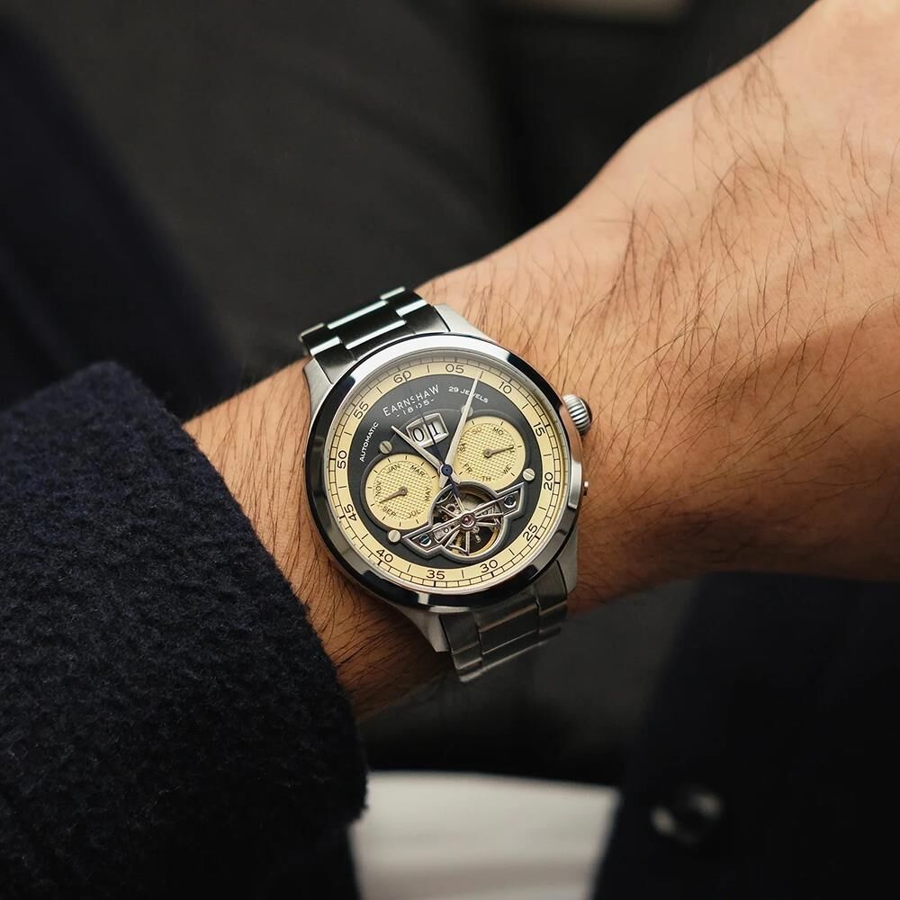 BARON GRAND DATE CALENDAR OPEN HEART AUTOMATIC ES-8187-22 Erkek Kol Saati