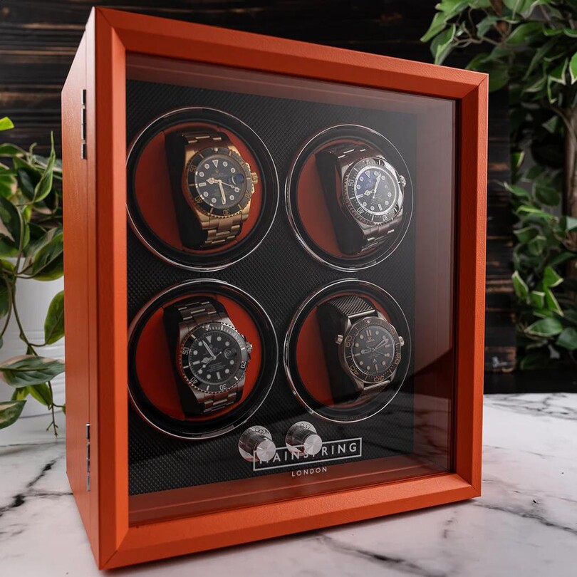 Retro Orange MS-WIN-GUA4-03 Otomatik Saat Kurma Kutusu - Thumbnail
