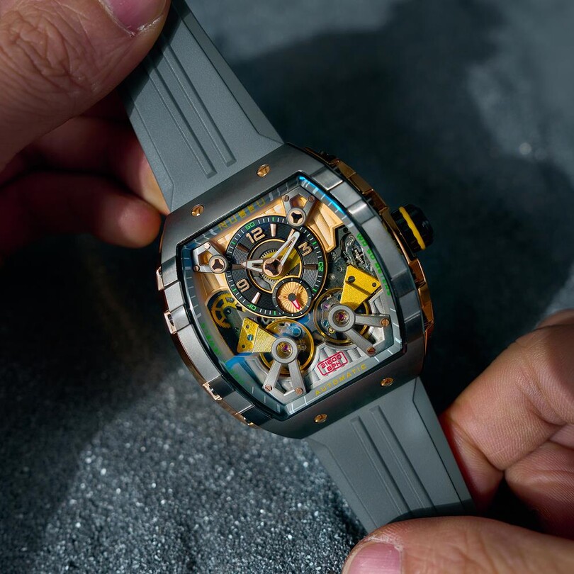  MAGELLAN DOUBLE BARREL AUTOMATIC NB-6100-06 Erkek Kol Saati - Thumbnail