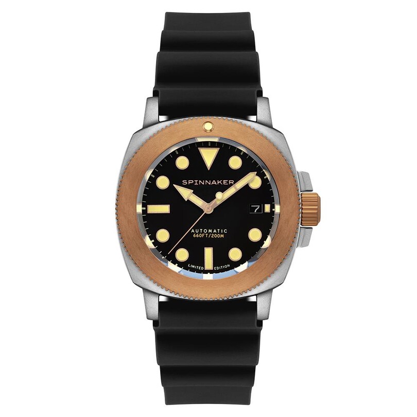 SPINNAKER - HULL TITANIUM BRONZE Otomatik Lapidary Limited Edition SP-5145-03 (Seiko NH35 Mekanizmalı) Erkek Kol Saati