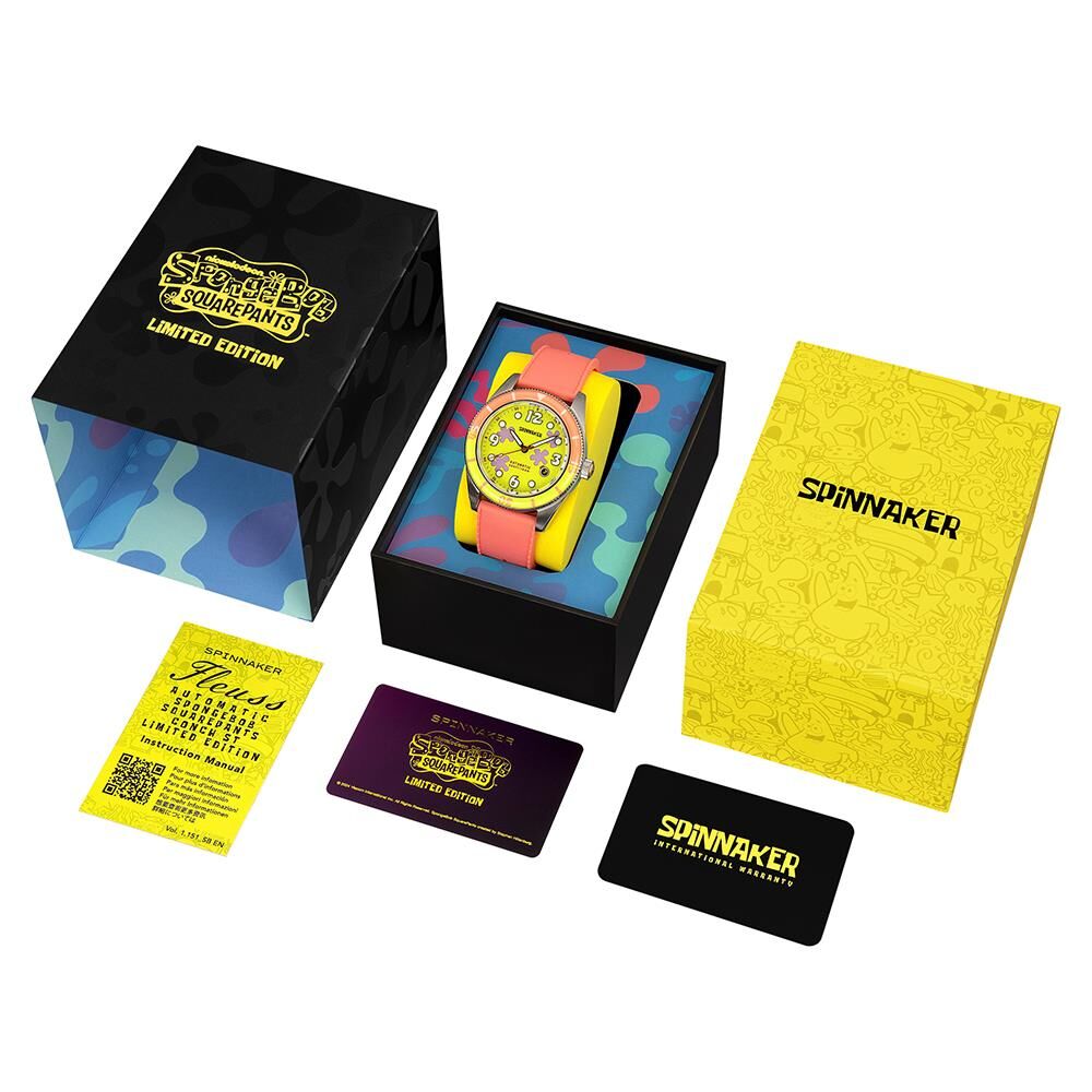 FLEUSS Otomatik SP-5151-02 Spongebob Squarepants Conch Street Limited Edition (Seiko NH35 Mekanizmalı) Erkek Kol Saati