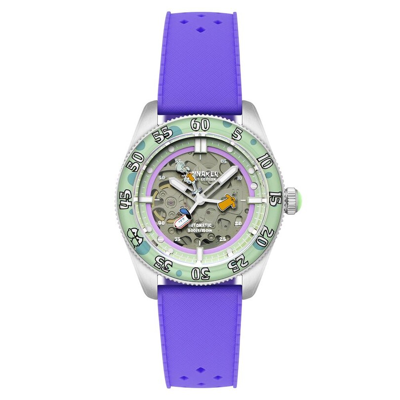 SPINNAKER - CROFT Mid-Size Skeleton Otomatik SP-5152-04 Spongebob Squarepants Limited Edition (Seiko NH70 Mekanizmalı) Erkek Kol Saati