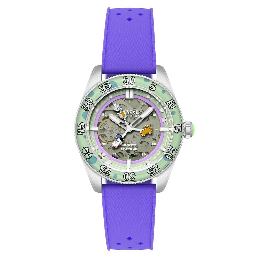 CROFT Mid-Size Skeleton Otomatik SP-5152-04 Spongebob Squarepants Limited Edition (Seiko NH70 Mekanizmalı) Erkek Kol Saati