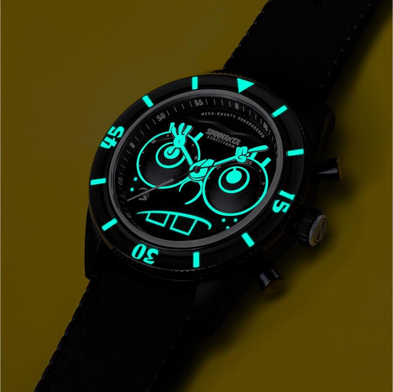 FLEUSS Chronograph SP-5154-02 Spongebob Squarepants Eyedial Limited Edition (Seiko VK64 Mekanizmalı) Erkek Kol Saati - Thumbnail