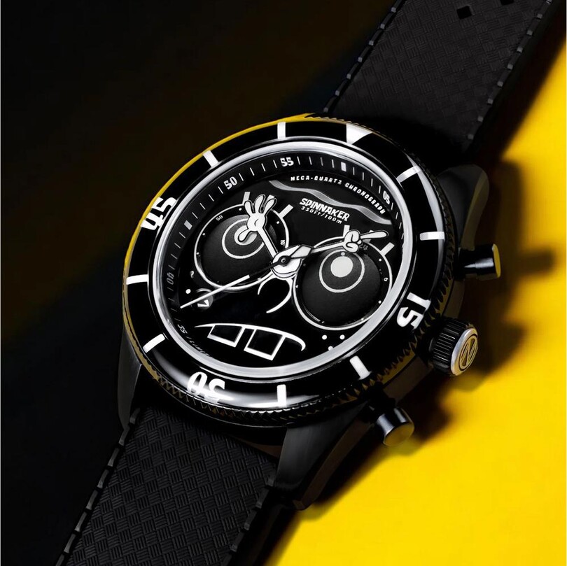 FLEUSS Chronograph SP-5154-02 Spongebob Squarepants Eyedial Limited Edition (Seiko VK64 Mekanizmalı) Erkek Kol Saati - Thumbnail