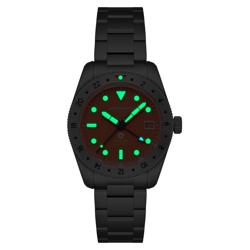CROFT 39 GMT SP-5157-33 Otomatik (Seiko NH34 Mekanizmalı) Erkek Kol Saati - Thumbnail