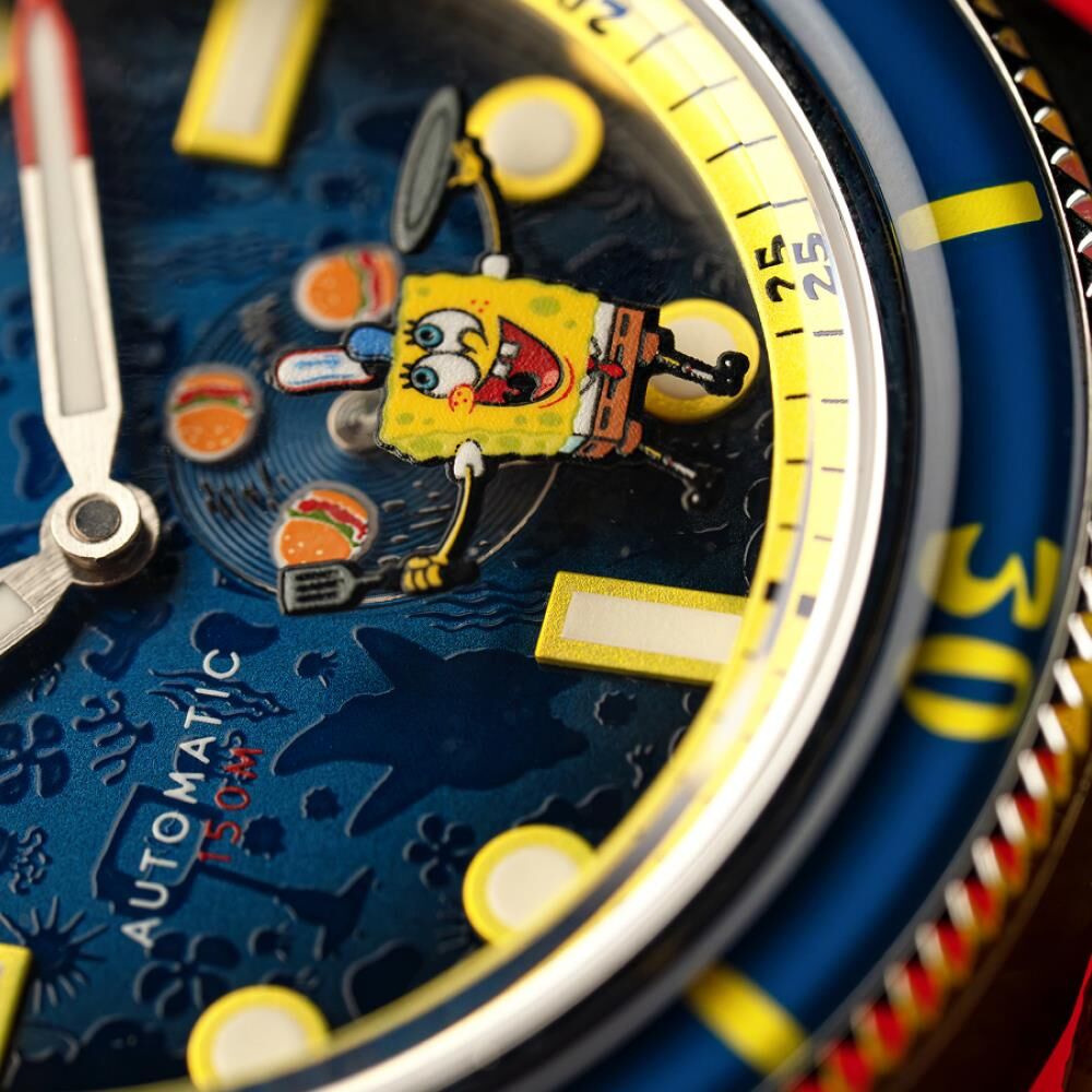 FLEUSS Otomatik SP-5160-01 Spongebob Squarepants Frenemies Limited Edition (Miyota 8245 Mekanizmalı) Erkek Kol Saati