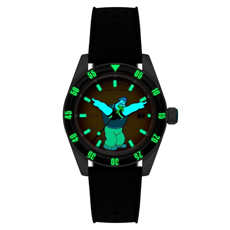 FLEUSS Otomatik SP-5161-01 Popeye Bronemies Limited Edition (Seiko NH35 Mekanizmalı) Erkek Kol Saati - Thumbnail
